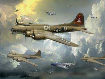 B-17 Flying Fortresses in formation